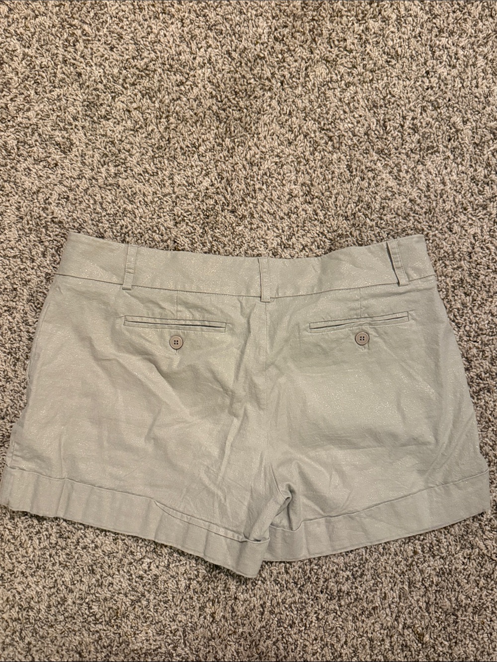 NY & Co Women’s Casual shimmer Light Khaki shorts casual or dressy size 12 - Picture 5 of 5
